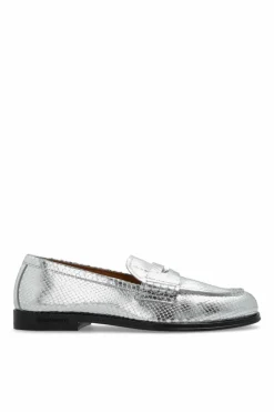 Dsquared2 SREBRNY Skórzane loafersy