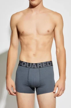 Dsquared2 SZARY Bawełniane bokserki z logo