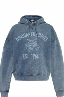 Dsquared2 SZARY Bluza z kapturem