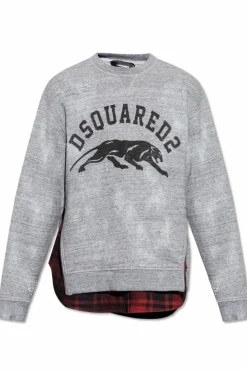 Dsquared2 SZARY Bluza z logo