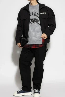 Dsquared2 SZARY Bluza z logo