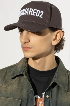Dsquared2 SZARY Czapka z daszkiem