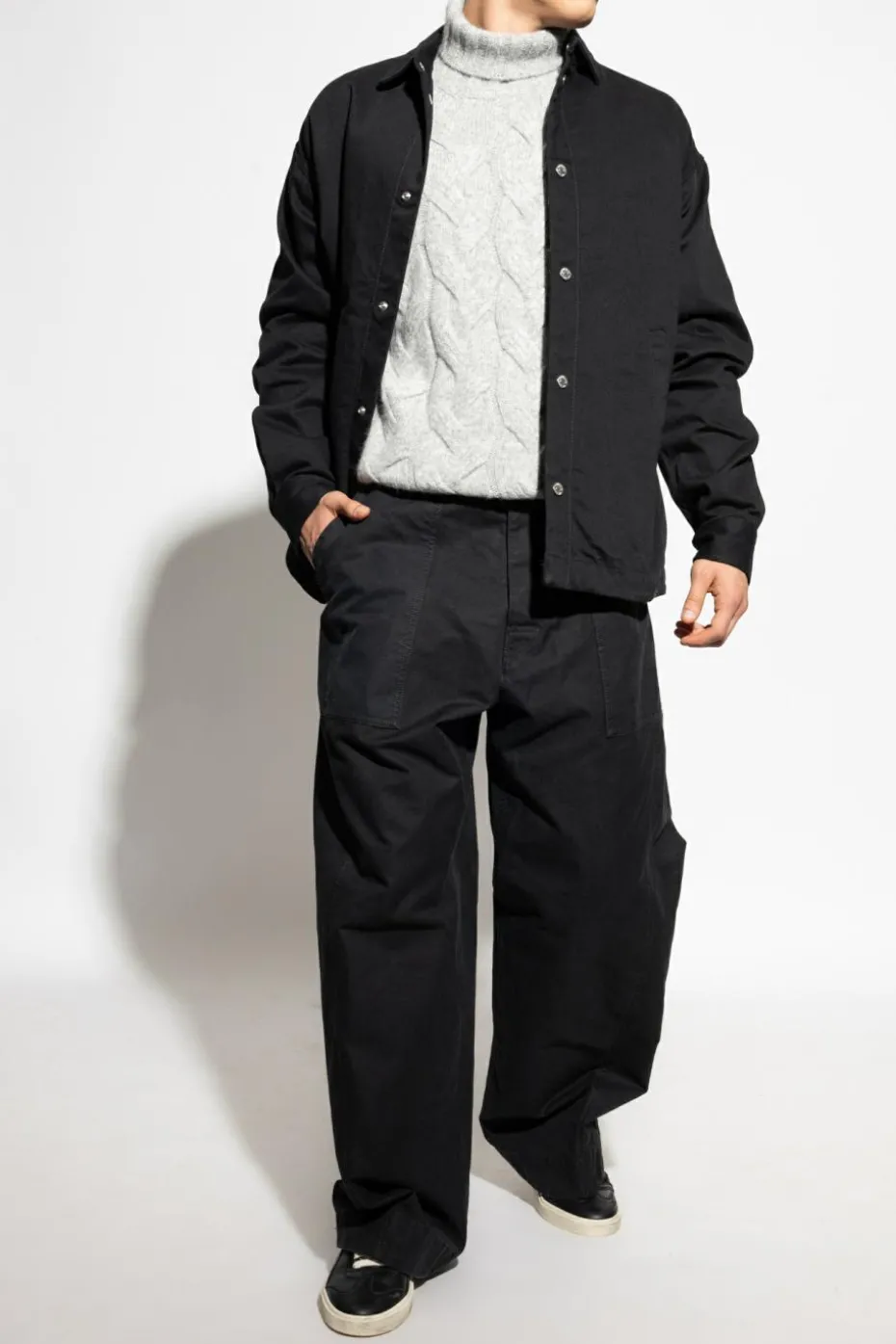 Dsquared2 SZARY Golf z alpaki