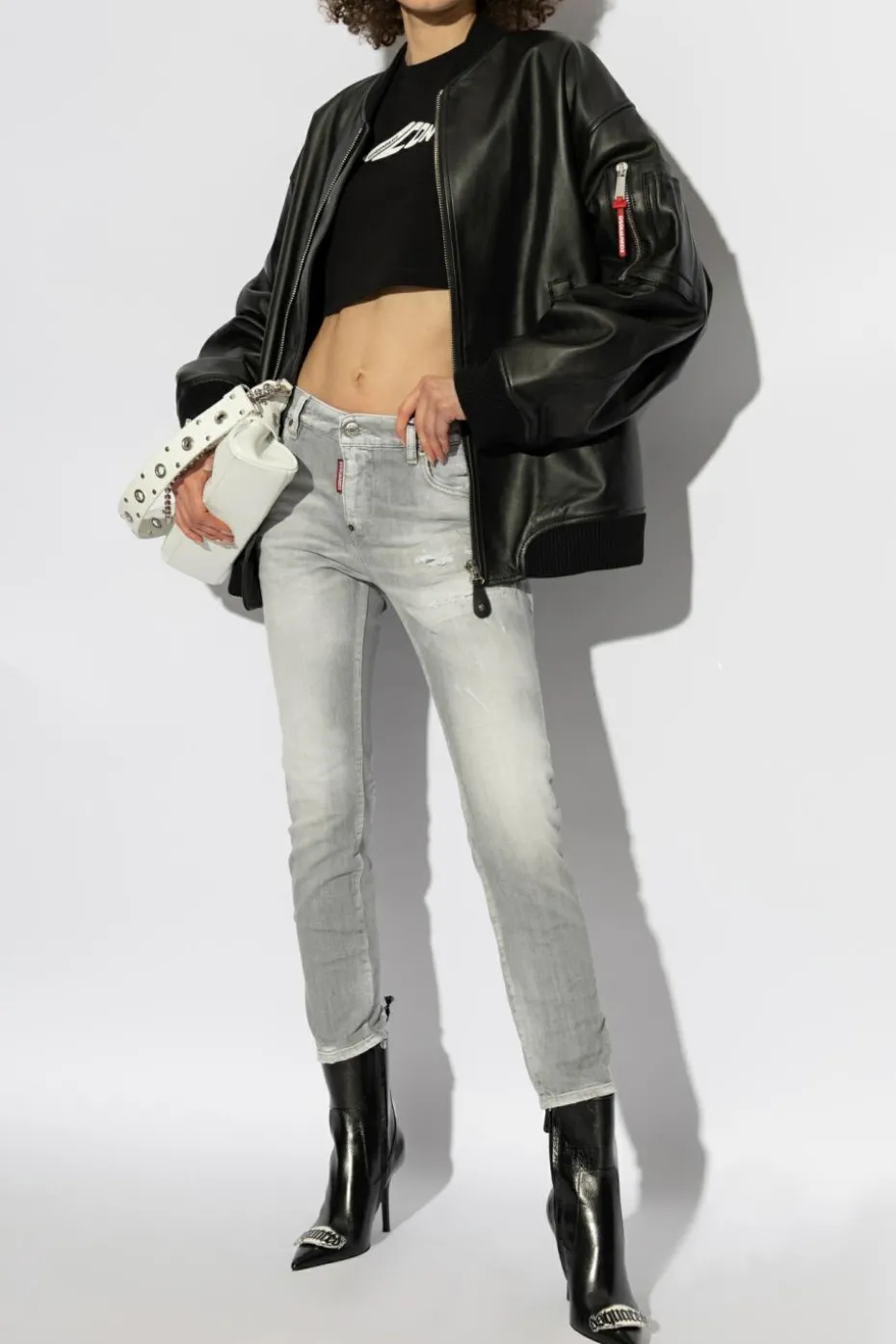 Dsquared2 SZARY Jeansy `Cool Girl`