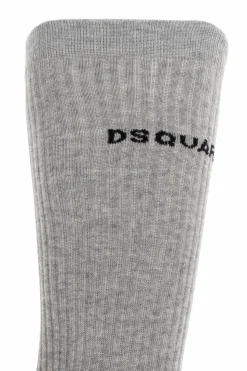 Dsquared2 SZARY Skarpety z logo