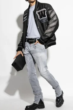 Dsquared2 SZARY Sweter z okrągłym dekoltem