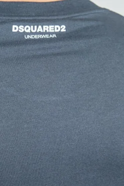 Dsquared2 SZARY T-shirt z bieliźniany z okrągłym dekoltem