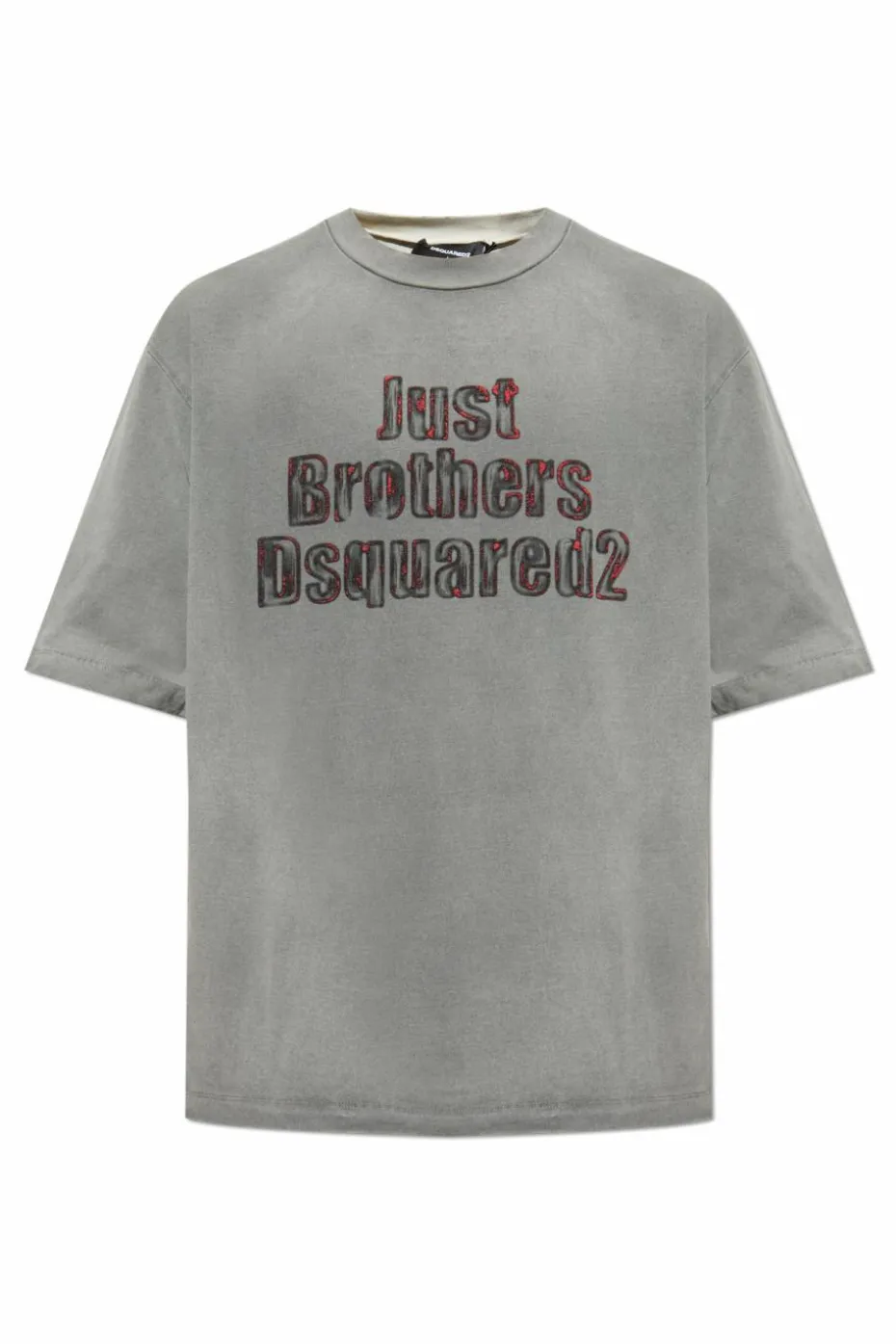 Dsquared2 SZARY T-shirt z logo