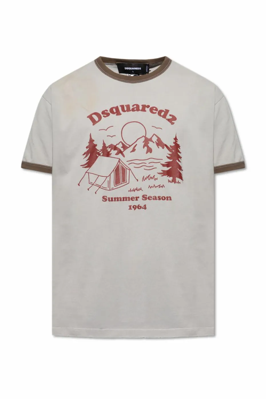 Dsquared2 SZARY T-shirt z logo