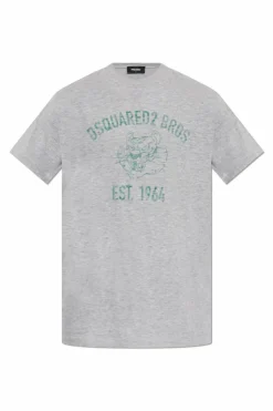 Dsquared2 SZARY T-shirt z nadrukiem