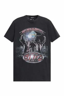 Dsquared2 SZARY T-shirt z nadrukiem