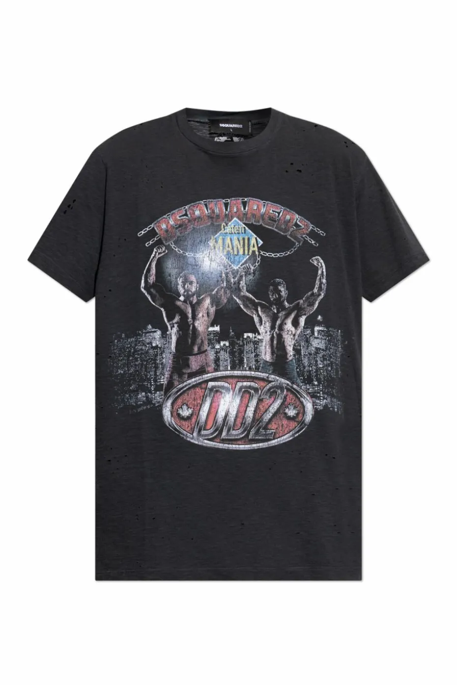 Dsquared2 SZARY T-shirt z nadrukiem