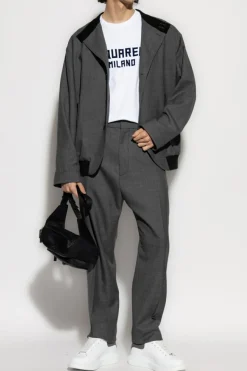 Dsquared2 SZARY Wełniana kurtka