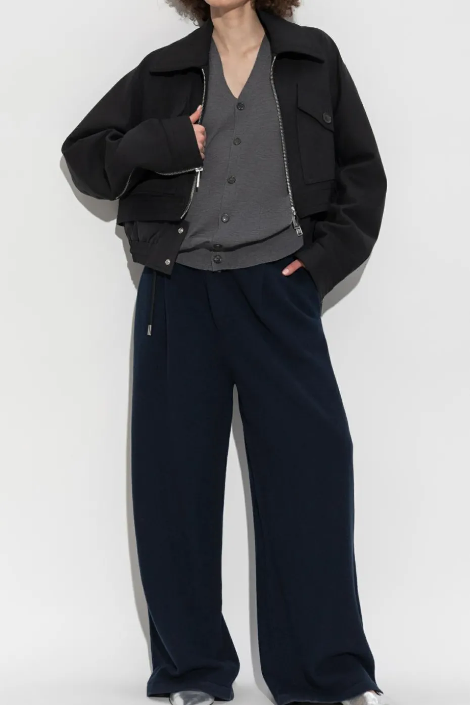 Dsquared2 SZARY Wełniany kardigan