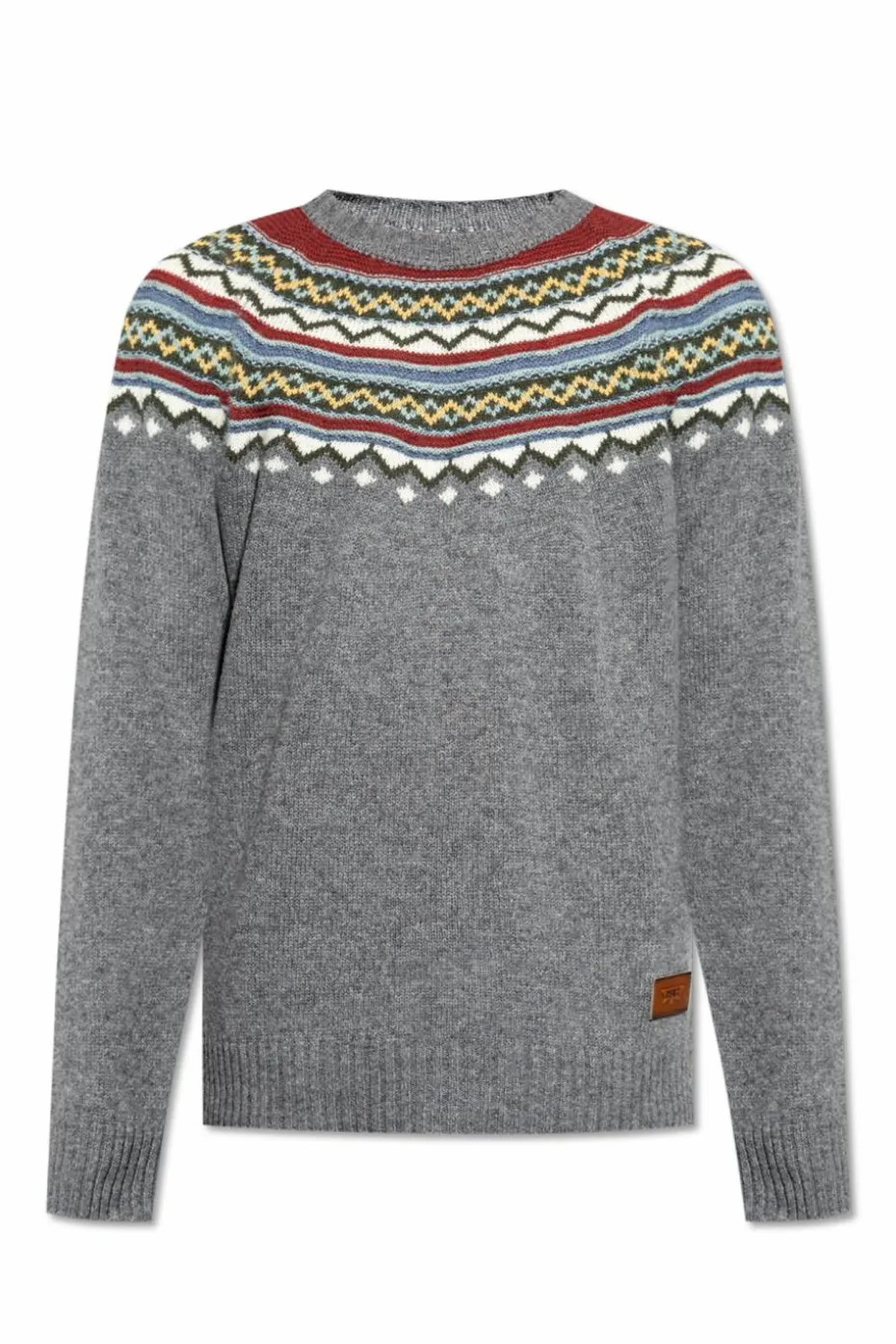Dsquared2 SZARY Wełniany sweter