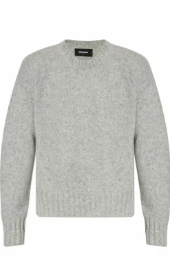 Dsquared2 SZARY Wełniany sweter