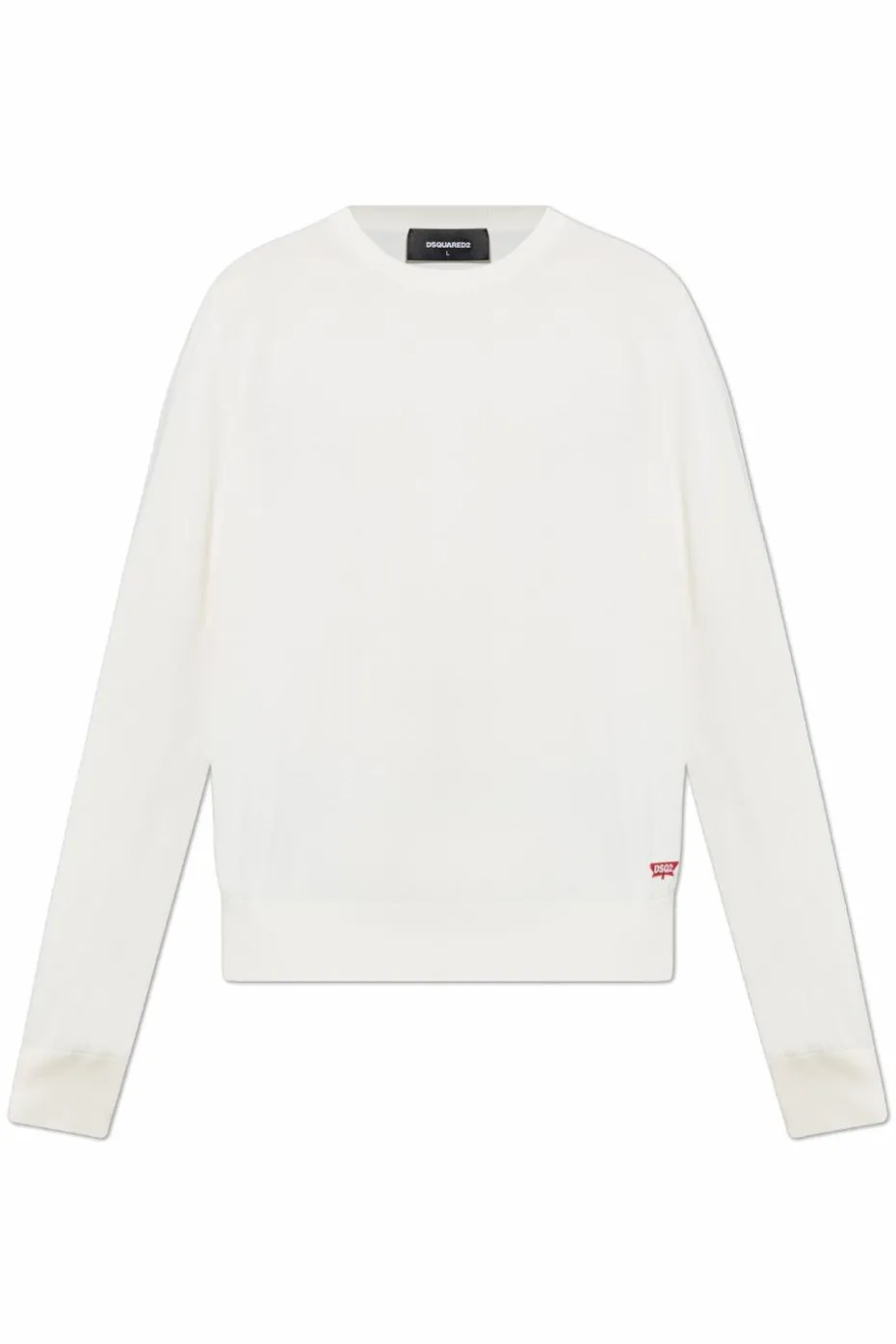 Dsquared2 ŻÓŁTY Wełniany sweter