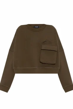 Dsquared2 ZIELONY Bluza z kieszenią