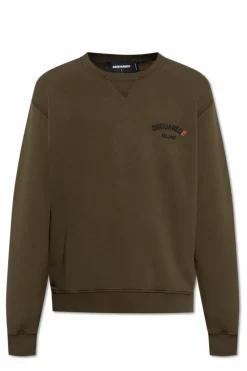 Dsquared2 ZIELONY Bluza z wypukłym logo