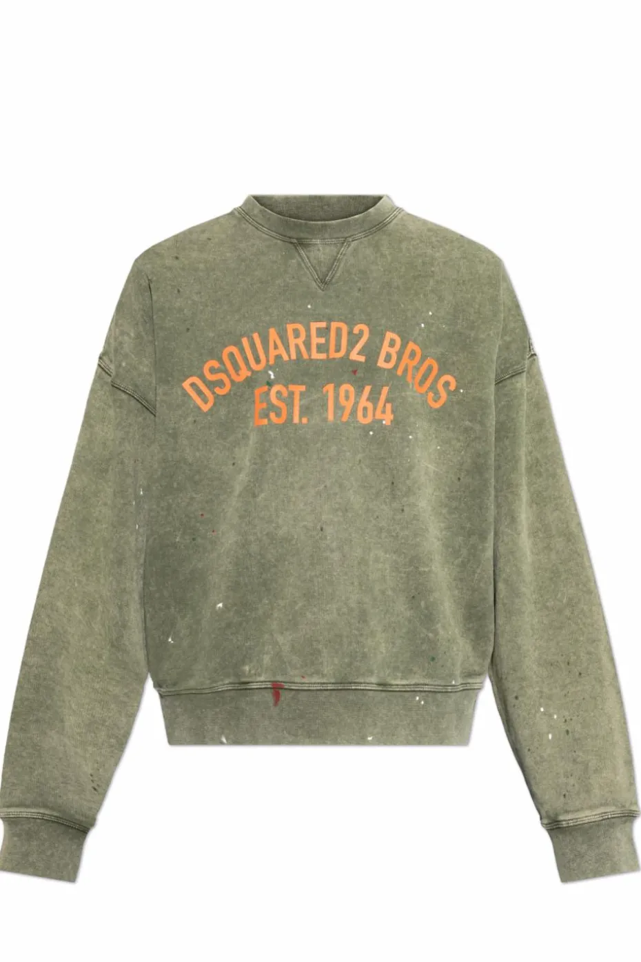 Dsquared2 ZIELONY Bluza z efektem `vintage`