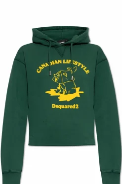 Dsquared2 ZIELONY Bluza z logo