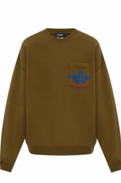 Dsquared2 ZIELONY Bluza z kieszenią