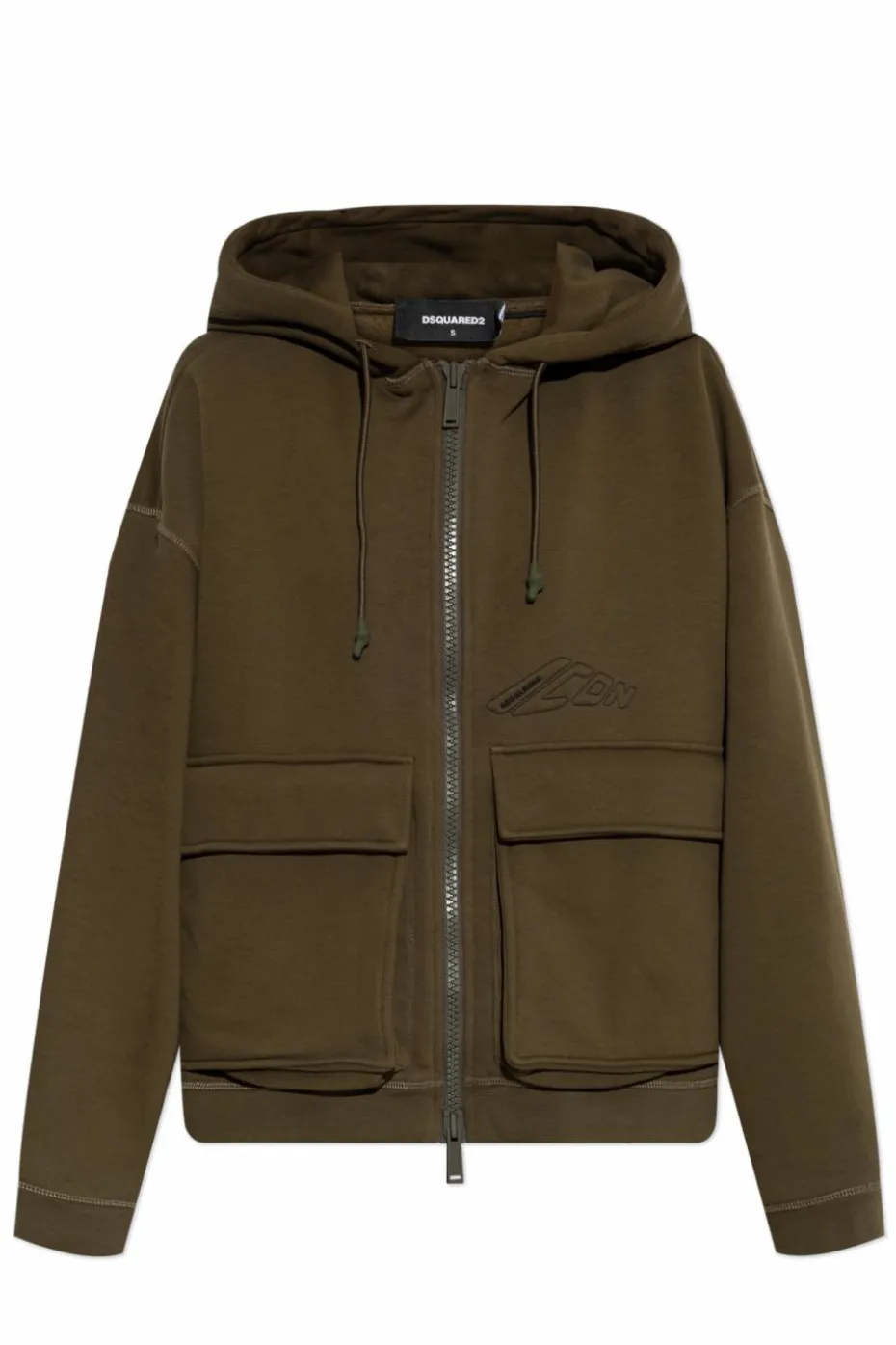 Dsquared2 ZIELONY Bluza z kapturem
