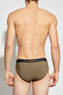 Dsquared2 ZIELONY Slipy kąpielowe