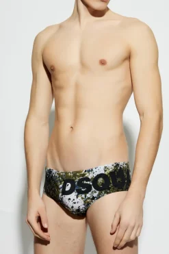 Dsquared2 ZIELONY Slipy kąpielowe