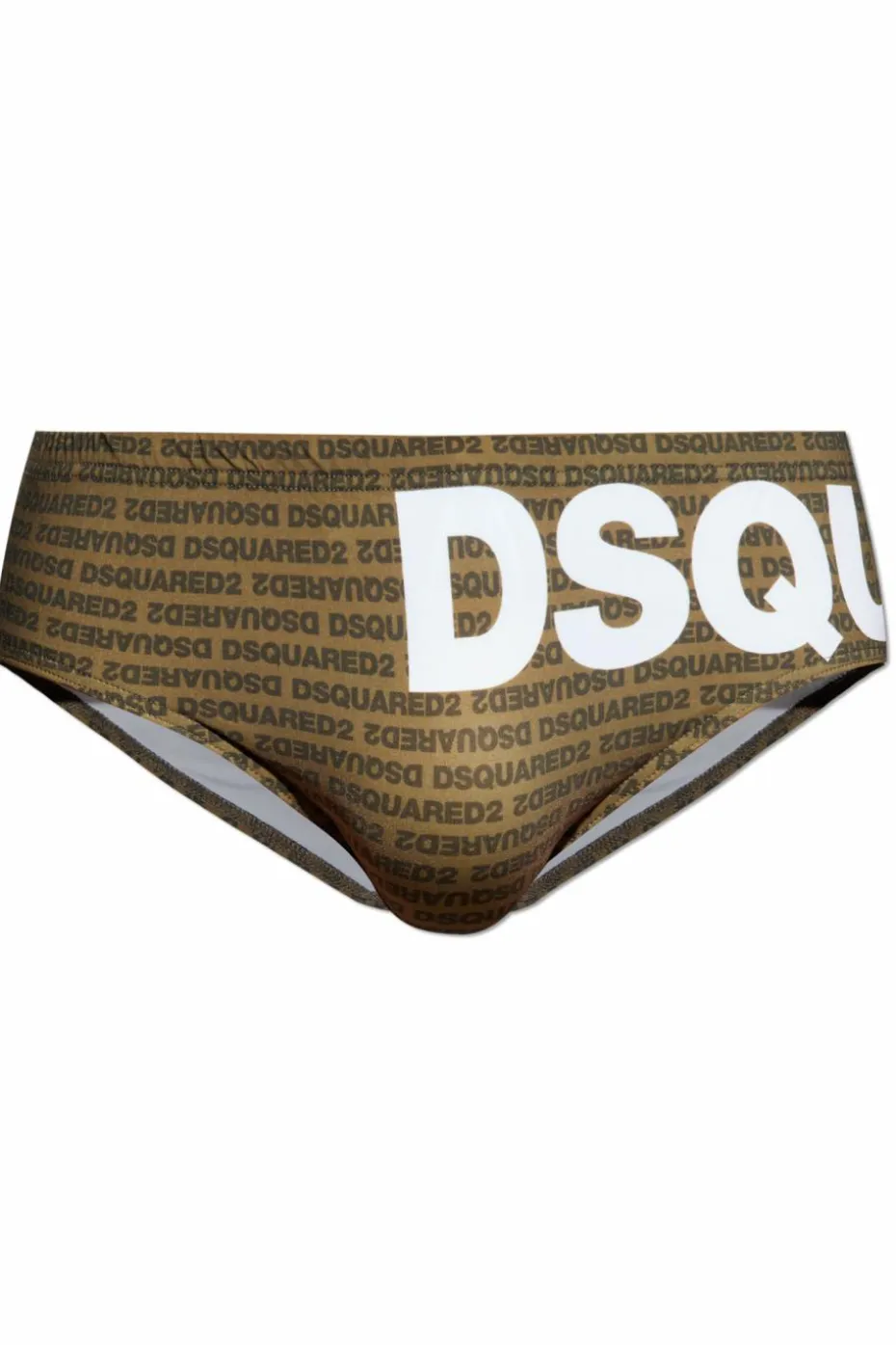 Dsquared2 ZIELONY Slipy kąpielowe z monogramem