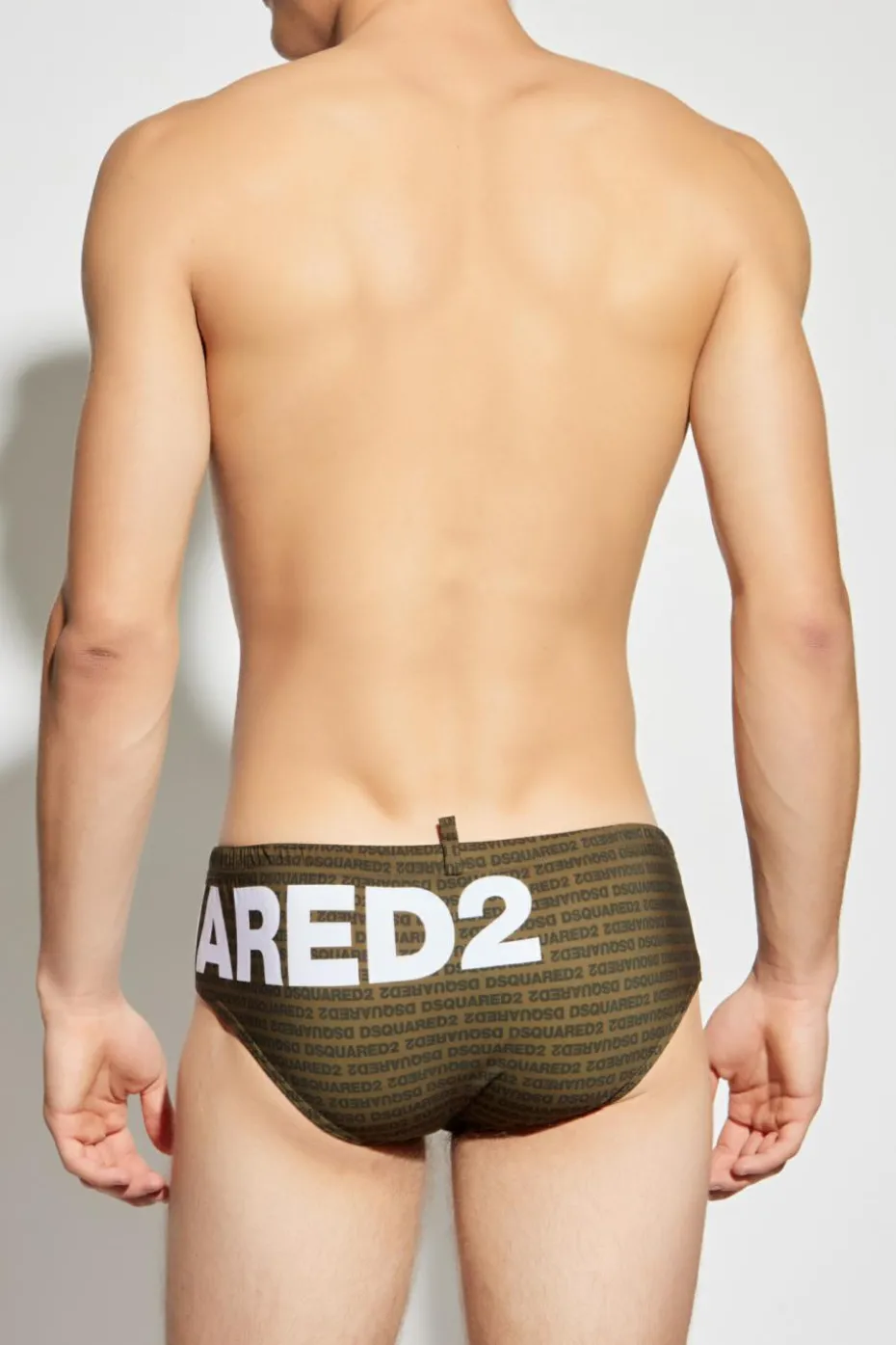 Dsquared2 ZIELONY Slipy kąpielowe z monogramem