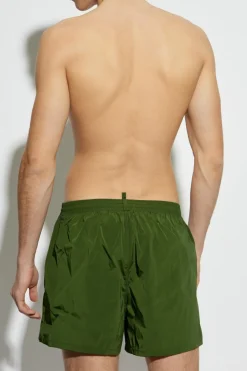 Dsquared2 ZIELONY Szorty kąpielowe z logo