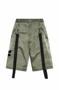 Dsquared2 ZIELONY Szorty z odpinanymi paskami