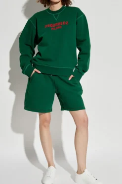 Dsquared2 ZIELONY Szorty z logo