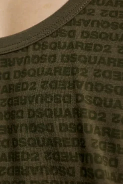 Dsquared2 ZIELONY T-shirt z kolekcji `Underwear`