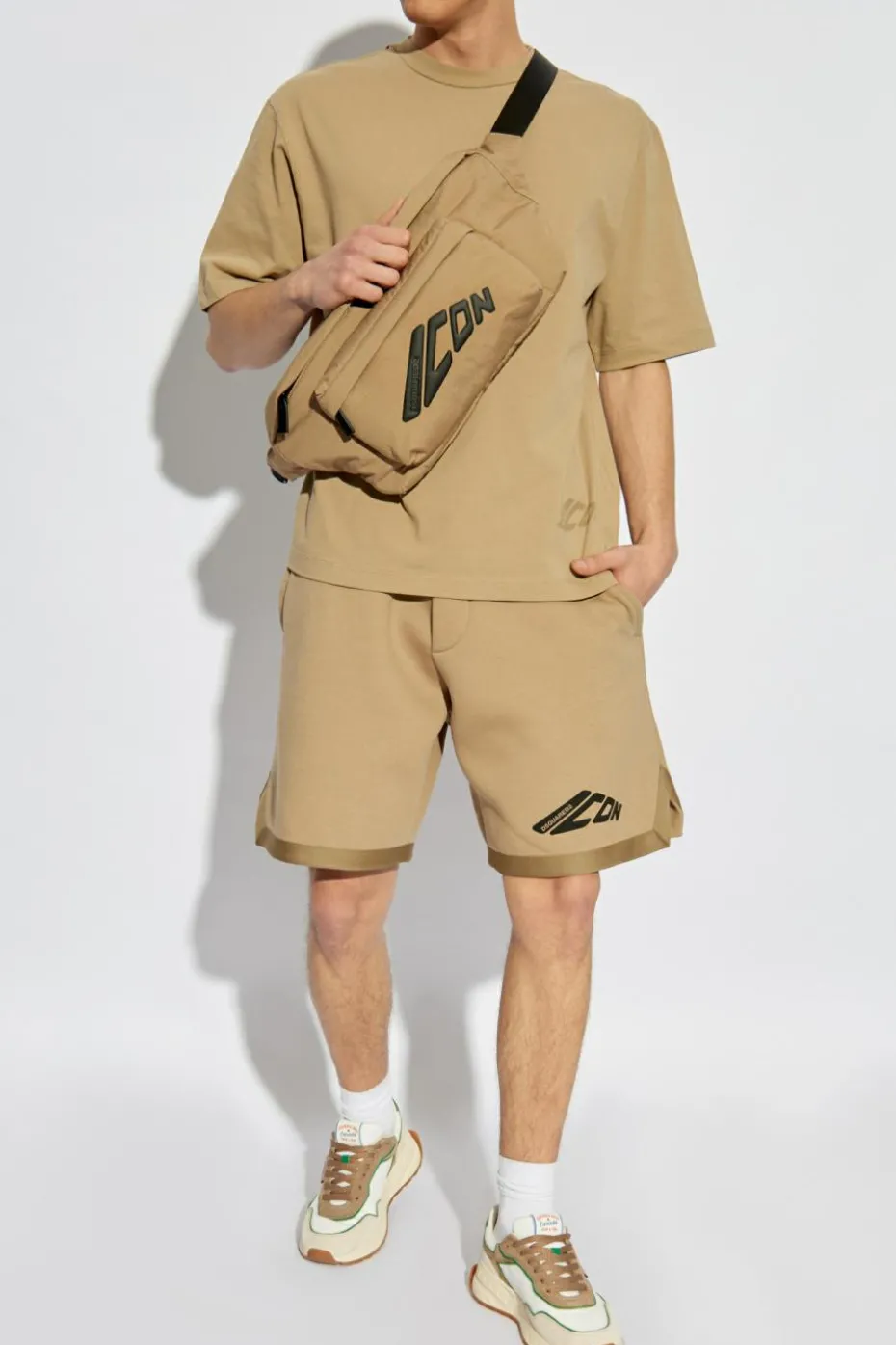 Dsquared2 ZIELONY T-shirt z logo