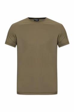 Dsquared2 ZIELONY T-shirt z bieliźniany z okrągłym dekoltem