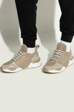 EA7 Emporio Armani beżowy Buty sportowe z logo