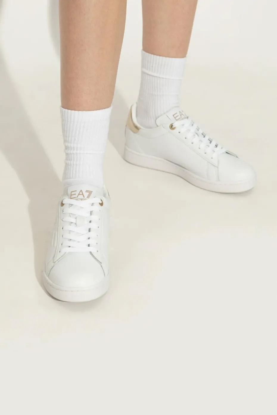 EA7 Emporio Armani BIAŁY Buty sportowe z logo