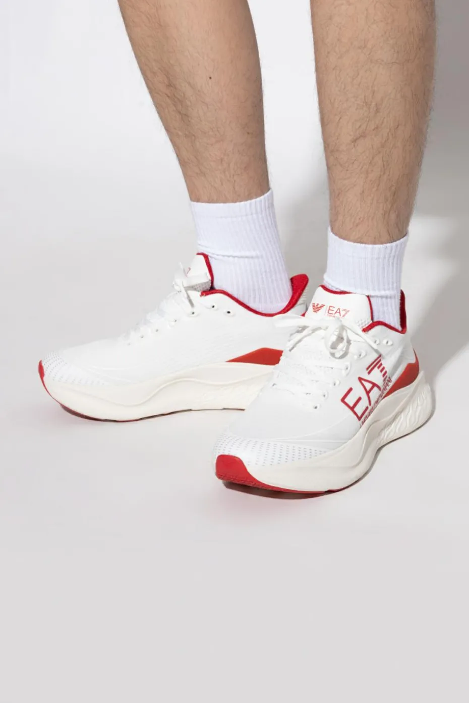 EA7 Emporio Armani BIAŁY Buty sportowe z logo