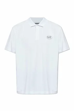 EA7 Emporio Armani BIAŁY Polo z logo