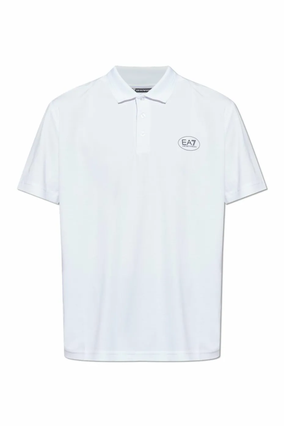 EA7 Emporio Armani BIAŁY Polo z logo