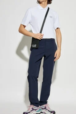 EA7 Emporio Armani BIAŁY Polo z logo