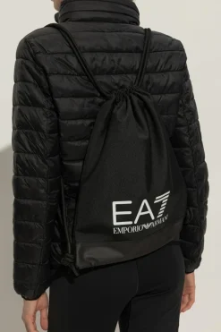 EA7 Emporio Armani CZARNY Plecak z logo