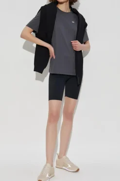 EA7 Emporio Armani CZARNY Szorty treningowe z nadrukowanym logo