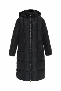 EA7 Emporio Armani CZARNY Ocieplany pikowany płaszcz