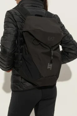 EA7 Emporio Armani CZARNY Plecak z logo