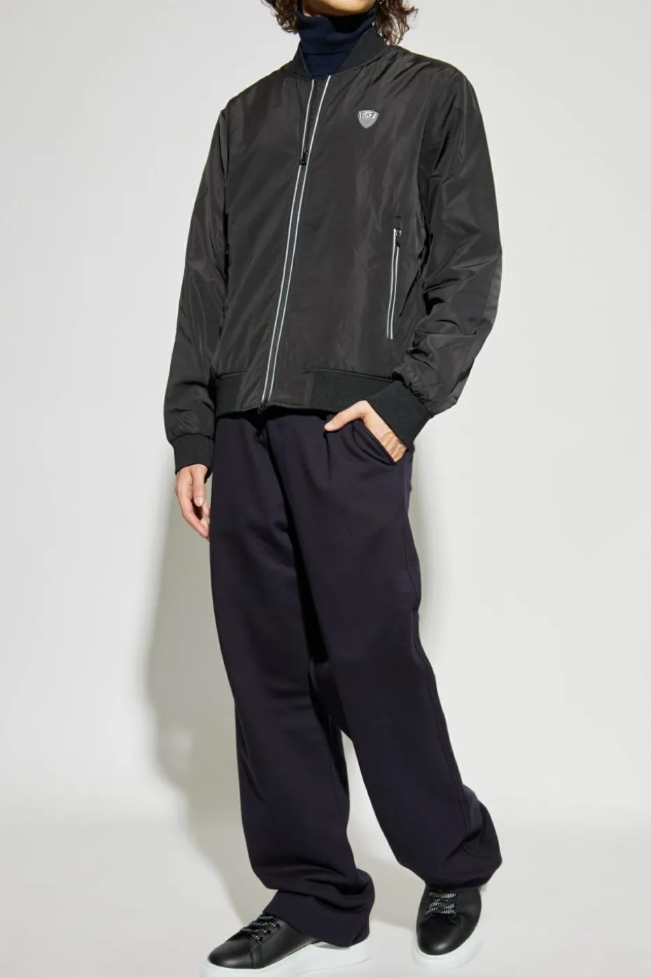 EA7 Emporio Armani CZARNY Kurtka typu `bomber`