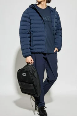 EA7 Emporio Armani GRANATOWY Ocieplana kurtka