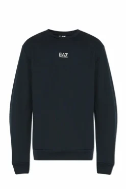 EA7 Emporio Armani GRANATOWY Bluza z nadrukowanym logo